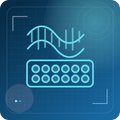 PCR、RT-PCR、qPCR 与 dPCR产品家族的抽象科研分类主视觉